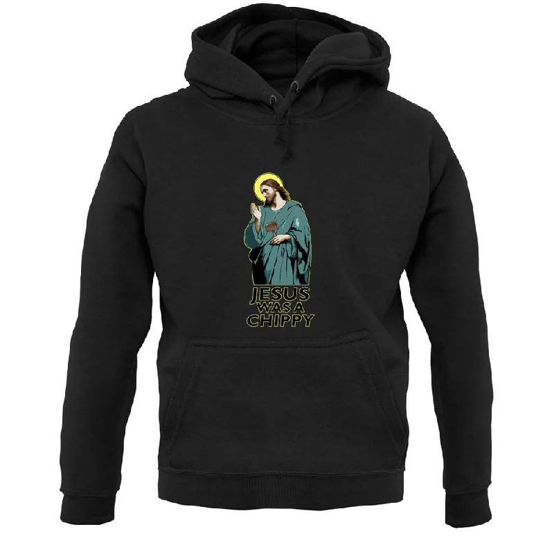 Jesus Was A Chippy Unisex Hoodie Hoodie with Hem Drawcord Adjustable Customizable