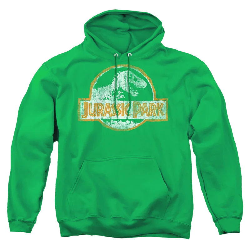 Jurassic Park Jp Orange - Pullover Hoodie Flutter Sleeve Feminine