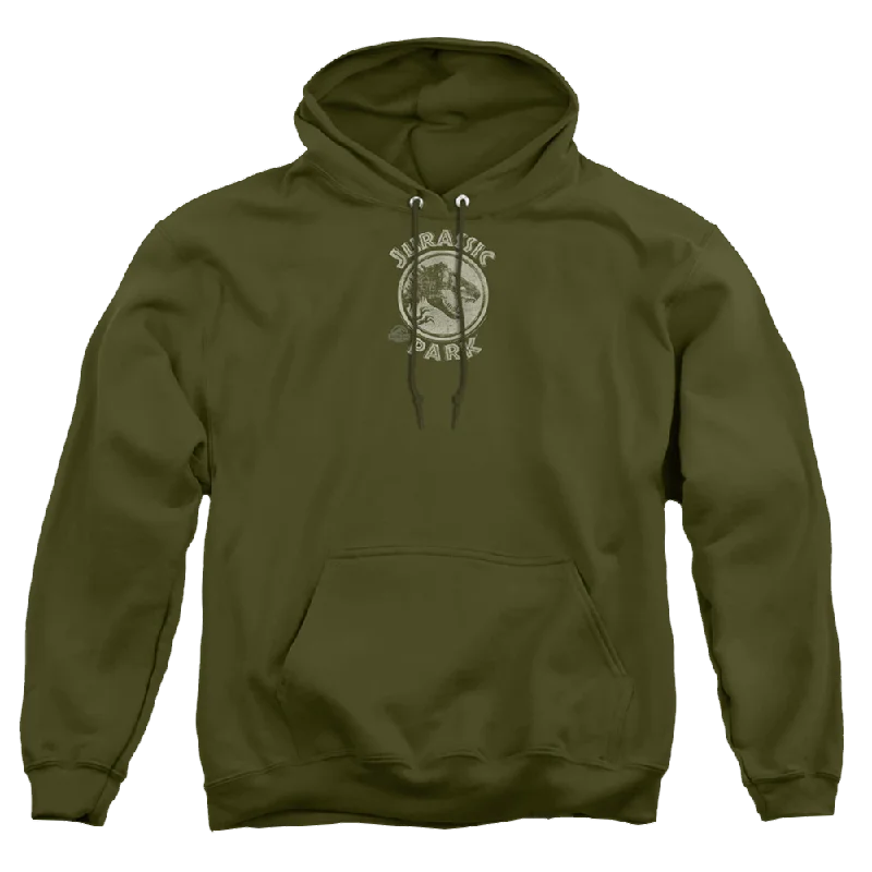 Jurassic Park Jp Stamp - Pullover Hoodie Leg Sleeve Comfort