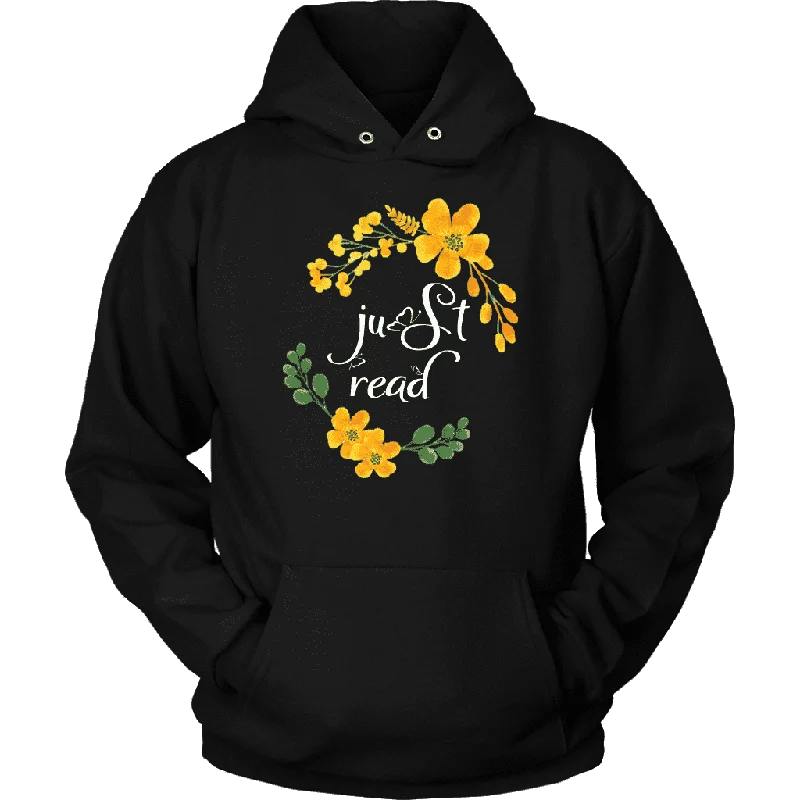 "just read" Hoodie Hoodie with Illustration Artistic Creative