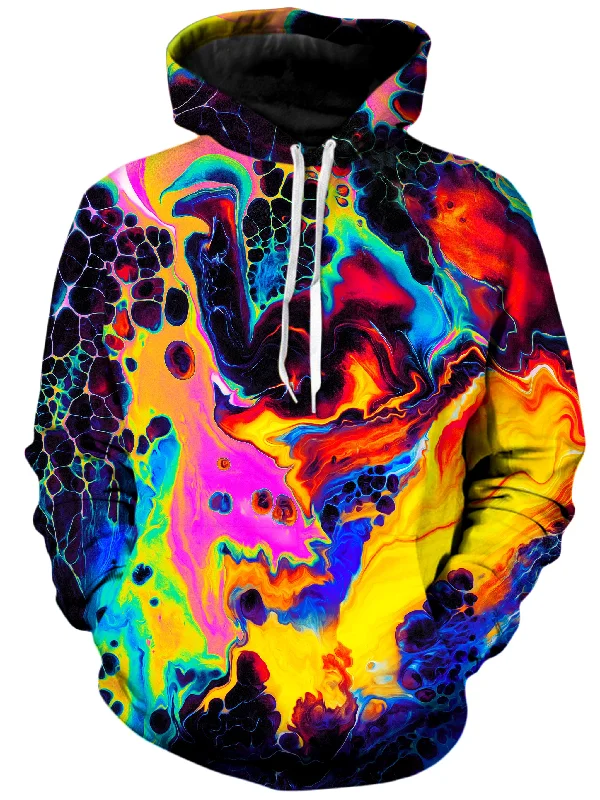 New Life Unisex Hoodie Hoodie with Exposed Zipper Edgy Industrial