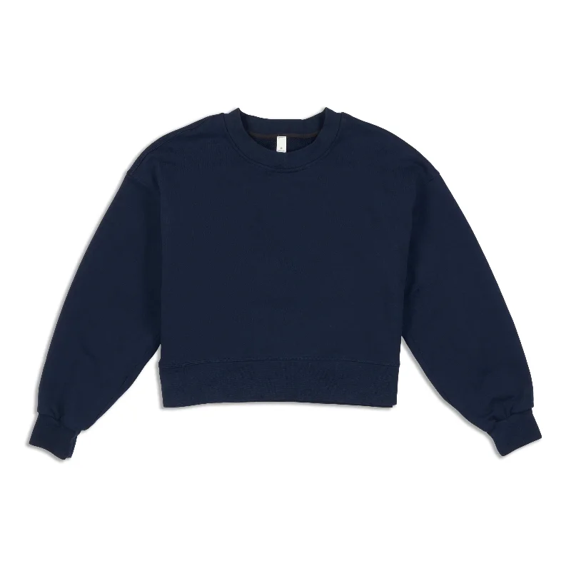 Perfectly Oversized Cropped Sweatshirt - Resale Hoodie with Fur Luxurious Winter