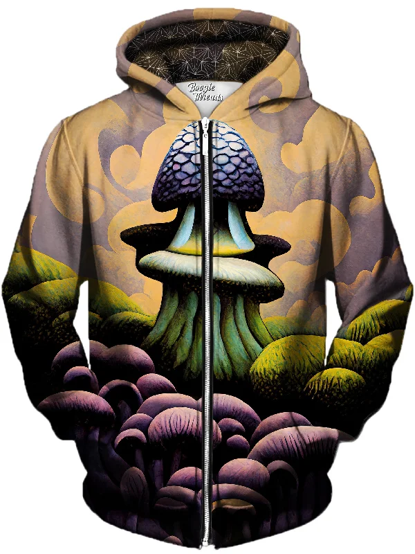 Release Of Surprise Unisex Zip-Up Hoodie Hoodie with Mock Neck Collared Structured