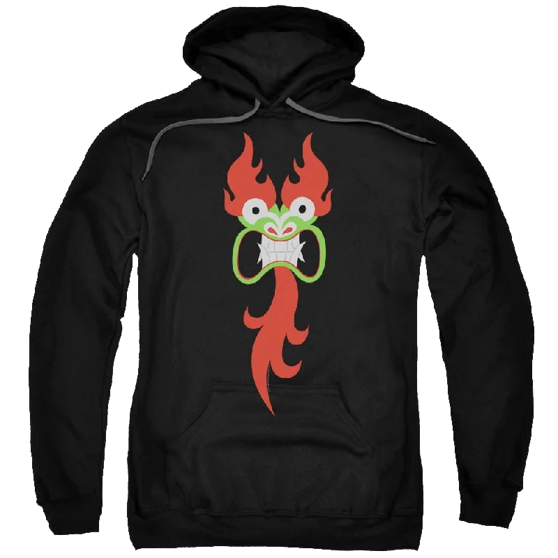 Samurai Jack Aku Face - Pullover Hoodie Asymmetrical Hem Sweater