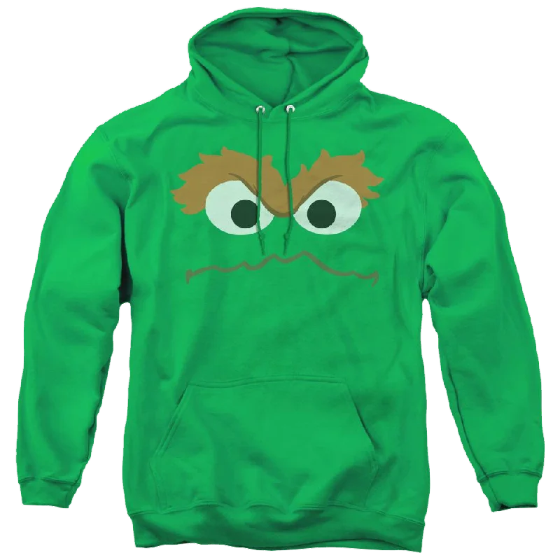 Sesame Street Oscar Face - Pullover Hoodie High Neck Pullover