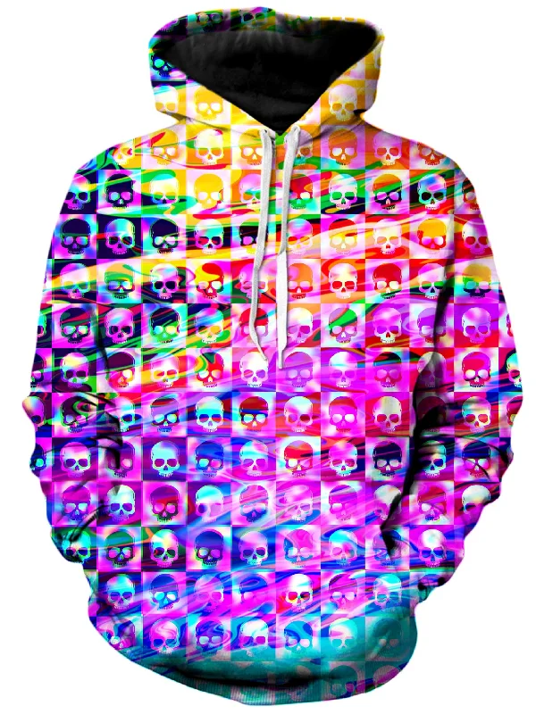 Skull Fam Purple Unisex Hoodie Hoodie with Rolled Sleeves Casual Relaxed