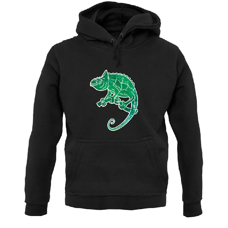 Space Animals - Charmeleon Unisex Hoodie Hoodie with Exposed Zipper Edgy Industrial