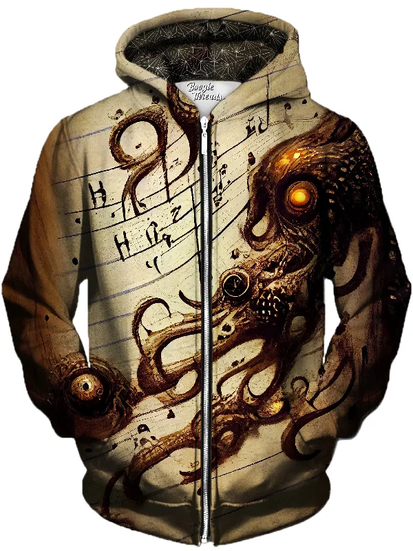 Spiritual Web Unisex Zip-Up Hoodie Hoodie with Monochrome Minimalist Simple