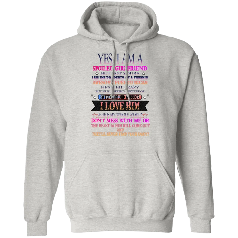 Spoiled Girlfriend  Pullover Hoodie Crew Neck Wool