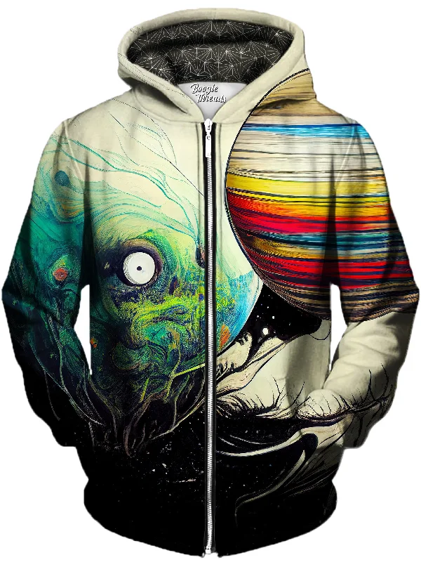 Spring Of Clarity Unisex Zip-Up Hoodie Hoodie with Relaxed Fit Easy Casual