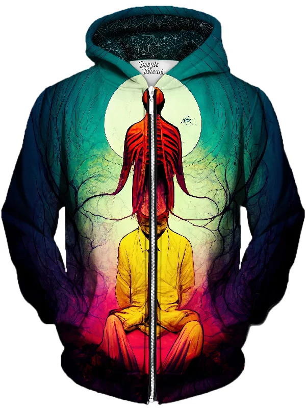 Stress Unisex Zip-Up Hoodie Hoodie with Half-Zip Sporty Casual