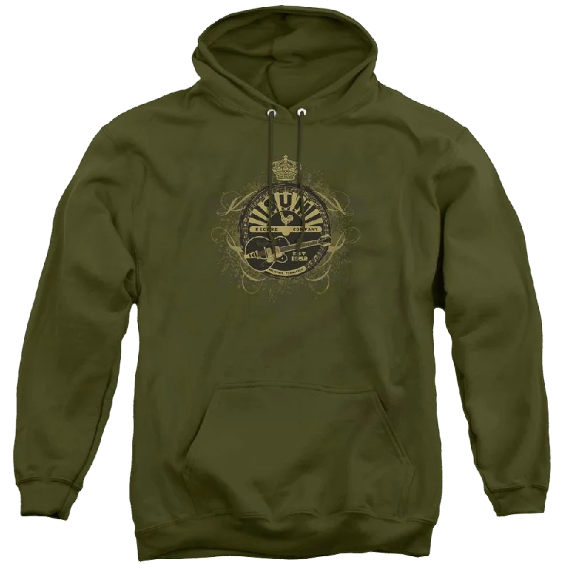 Sun Records Rock Heraldry - Pullover Hoodie Boat Neck Sweater