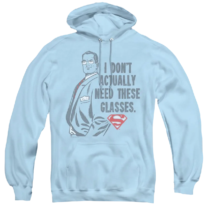 Superman Dont Need Glasses - Pullover Hoodie Plunging Neck Pullover