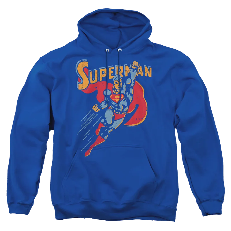 Superman Life Like Action - Pullover Hoodie Fitted Ribbed Sweater