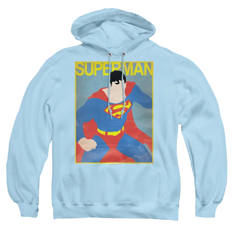 Superman Simple Sm Poster - Pullover Hoodie Open Neck Pullover