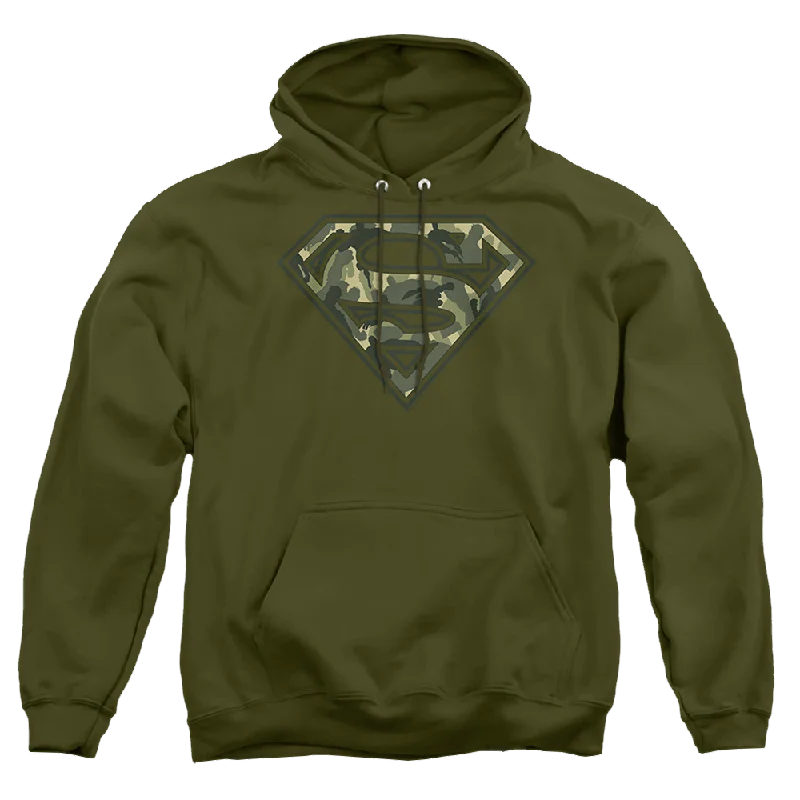 Superman Super Camo - Pullover Hoodie Fine Merino Wool