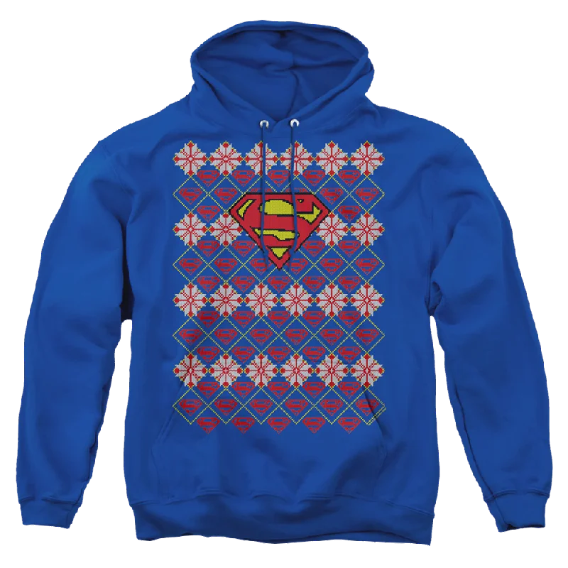 Superman Superman Christmas Sweater - Pullover Hoodie Mock Neck Pullover