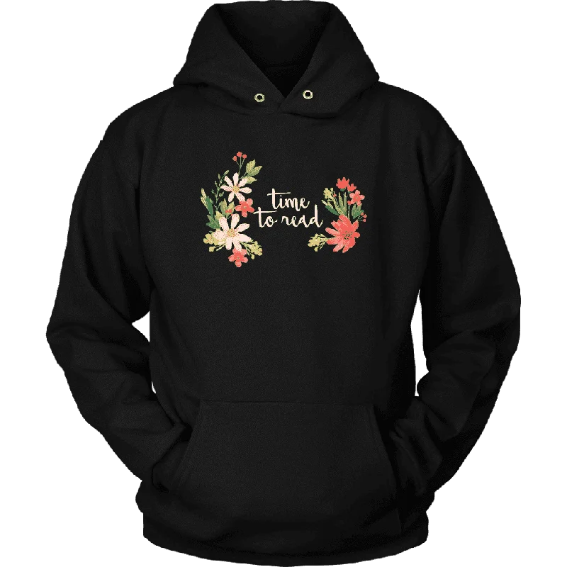 "Time to Read" Hoodie Hoodie Dress Longline Feminine