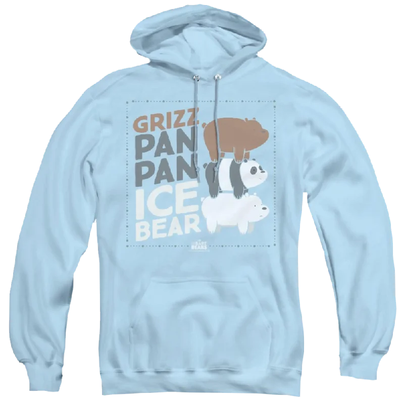 We Bare Bears Grizz Pan Pan Ice Bear - Pullover Hoodie Gathered Sleeve Pullover