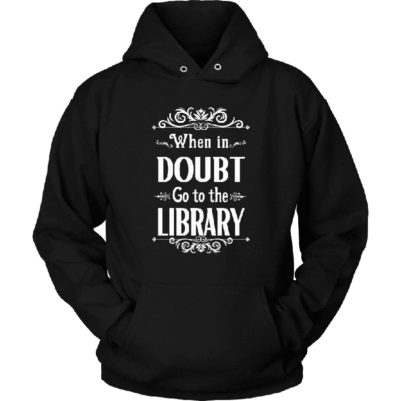 "When in doubt" Hoodie Hoodie with Frayed Bohemian Relaxed