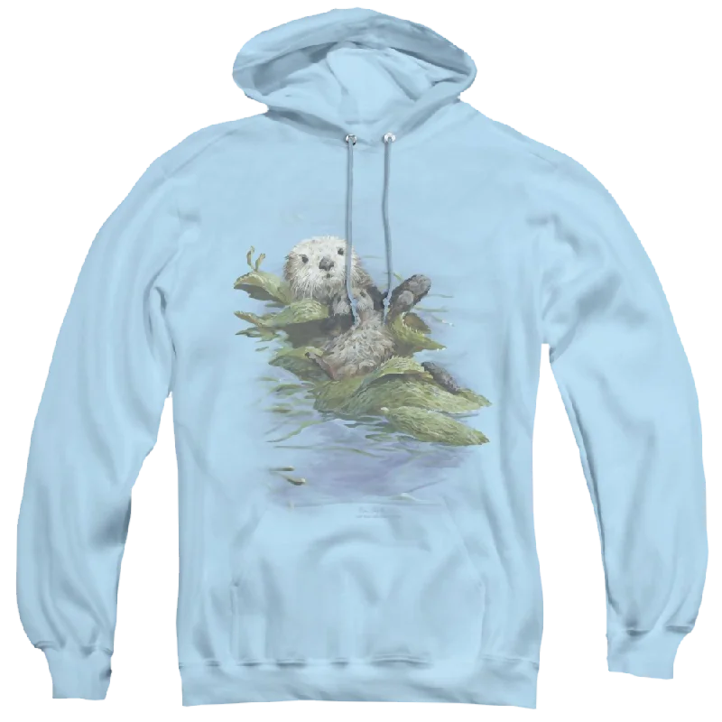 Wild Wings Kelp Cradle Otters - Pullover Hoodie Honey Neck Pullover