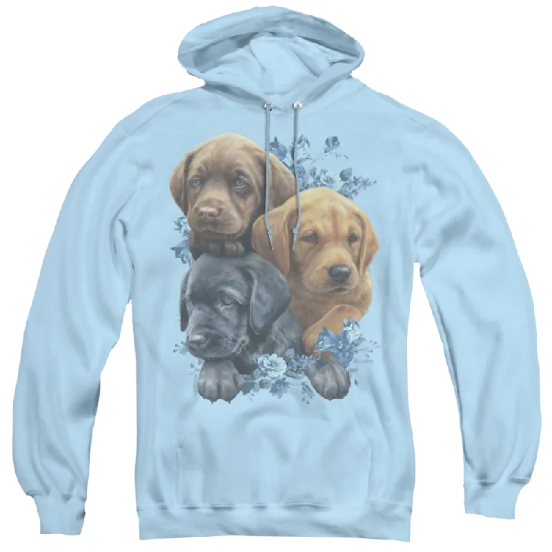Wild Wings Puppy Pile - Pullover Hoodie Cowl Neck Pullover