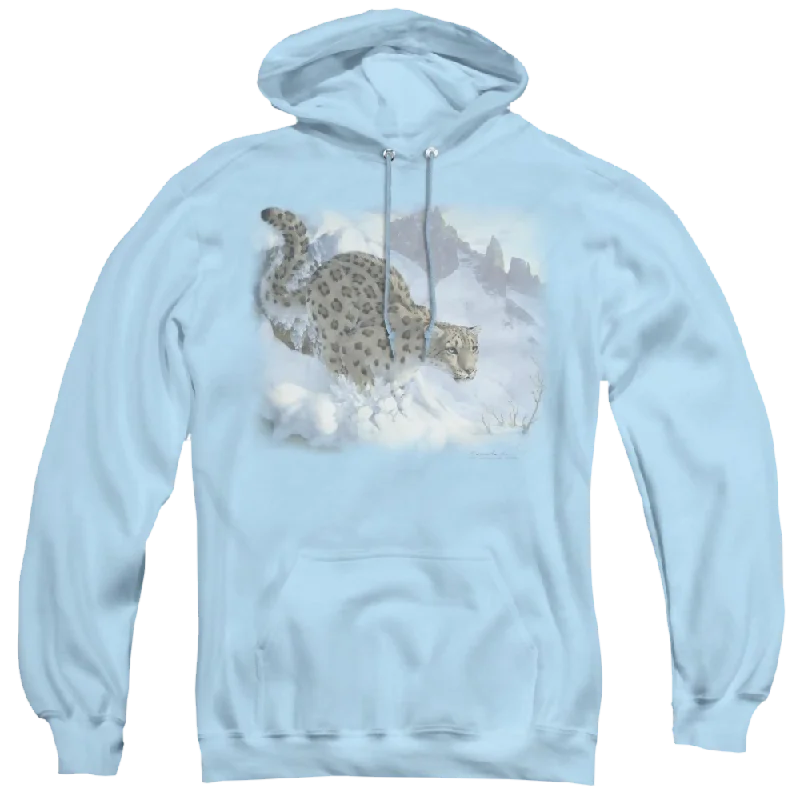 Wild Wings Snow Leopard - Pullover Hoodie Oblong Neck Pullover