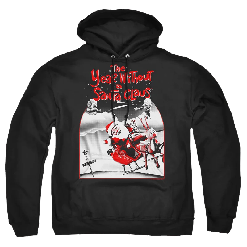 Year Without A Santa Claus, The Santa Poster - Pullover Hoodie Asymmetrical Hem Sweater