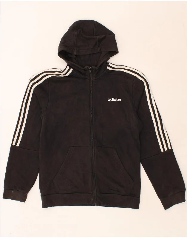 ADIDAS Mens Zip Hoodie Sweater Medium Black Cotton Denim Fabric Leather Fabric Suede Fabric ADIDAS Mens Zip Hoodie Sweater Medium Black Cotton Denim Fabric Leather Fabric Suede Fabric