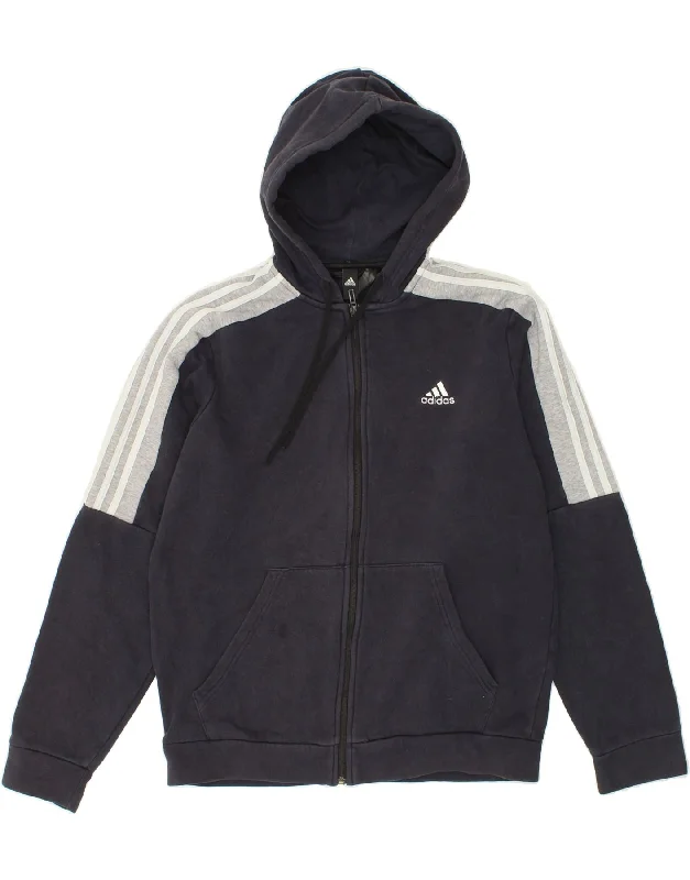 ADIDAS Mens Zip Hoodie Sweater Medium Navy Blue Colourblock Cotton Fleece Fabric Down Fabric Feather Fabric ADIDAS Mens Zip Hoodie Sweater Medium Navy Blue Colourblock Cotton Fleece Fabric Down Fabric Feather Fabric