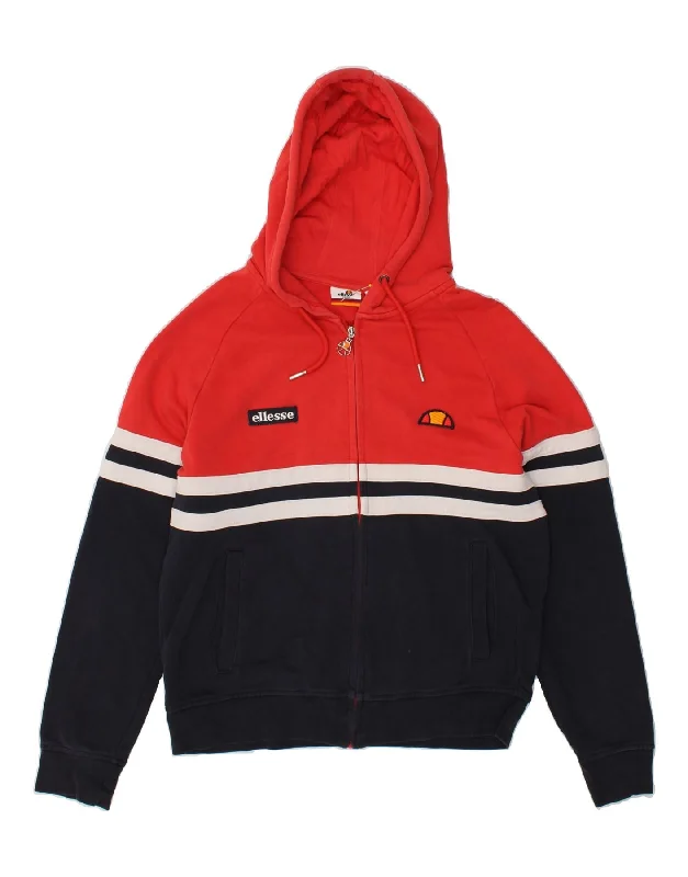 ELLESSE Mens Graphic Zip Hoodie Sweater Small Red Colourblock Wool Sweater Cotton Sweater Cashmere Sweater ELLESSE Mens Graphic Zip Hoodie Sweater Small Red Colourblock Wool Sweater Cotton Sweater Cashmere Sweater