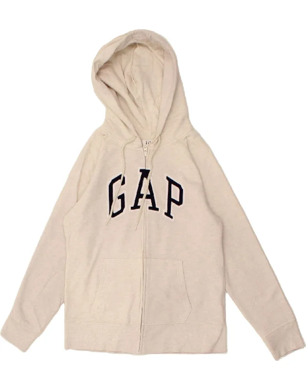 GAP Womens Graphic Zip Hoodie Sweater UK 10 Small Beige Cotton Iron Safe Non-Iron Wrinkle Free GAP Womens Graphic Zip Hoodie Sweater UK 10 Small Beige Cotton Iron Safe Non-Iron Wrinkle Free