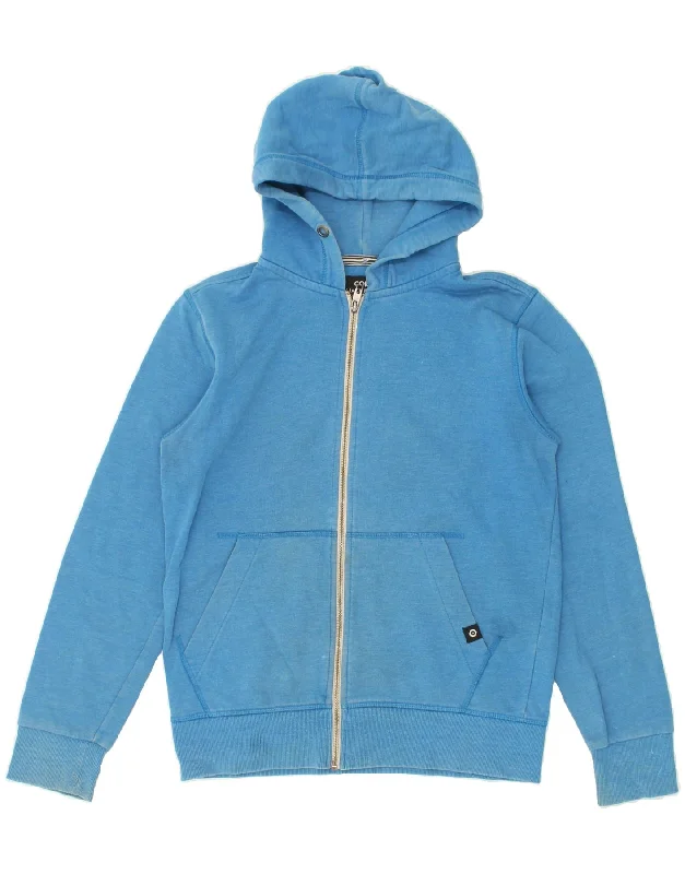 JACK & JONES Mens Zip Hoodie Sweater Medium Blue Cotton Soft Cozy Warm