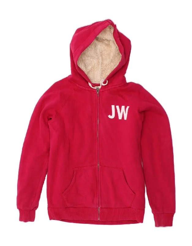 JACK WILLS Womens Graphic Zip Hoodie Sweater UK 10 Small Pink Cotton Stretchy Elastic Breathable JACK WILLS Womens Graphic Zip Hoodie Sweater UK 10 Small Pink Cotton Stretchy Elastic Breathable
