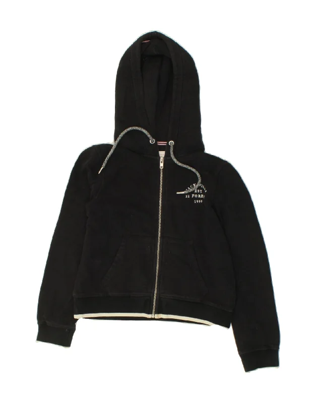 JACK WILLS Womens Oversized Crop Zip Hoodie Sweater UK 8 Small Black Nylon Fabric Polyester Fabric Spandex Fabric JACK WILLS Womens Oversized Crop Zip Hoodie Sweater UK 8 Small Black Nylon Fabric Polyester Fabric Spandex Fabric