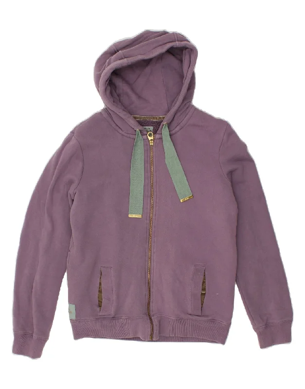JOULES Womens Oversized Zip Hoodie Sweater UK 10 Small Purple Cotton Elegant Classic Vintage JOULES Womens Oversized Zip Hoodie Sweater UK 10 Small Purple Cotton Elegant Classic Vintage