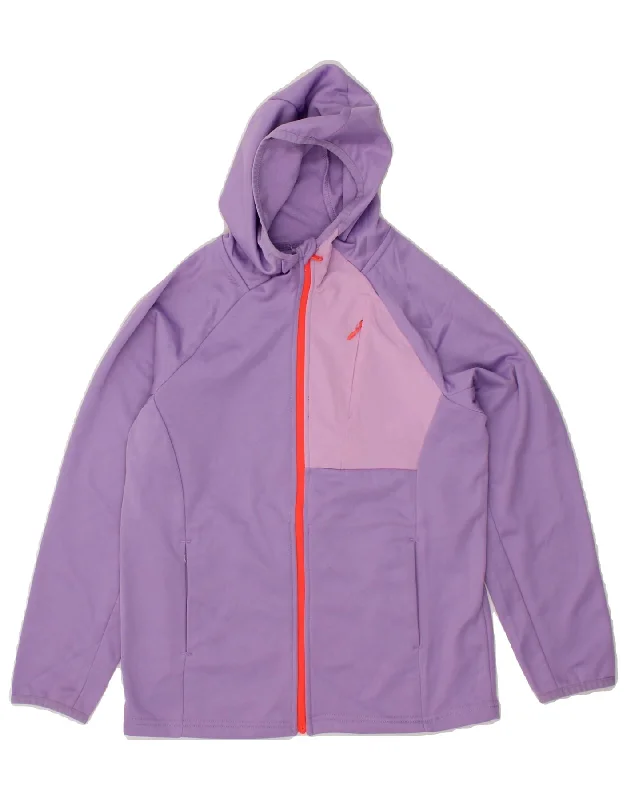 MOUNTAIN WAREHOUSE Girls Zip Hoodie Sweater 11-12 Years Purple Polyester Terry Terry Cloth Terry Knit MOUNTAIN WAREHOUSE Girls Zip Hoodie Sweater 11-12 Years Purple Polyester Terry Terry Cloth Terry Knit
