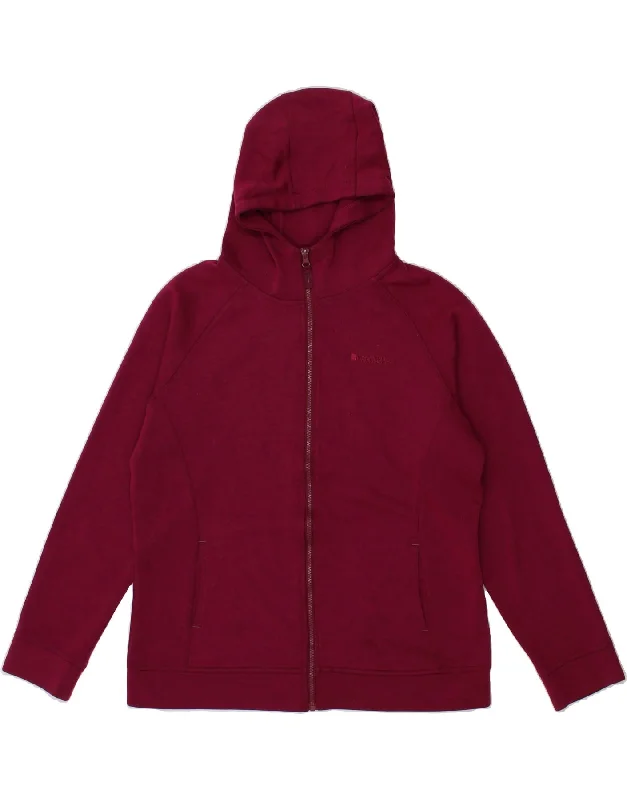 MOUNTAIN WAREHOUSE Womens Loose Fit Zip Hoodie Sweater UK 18 XL Burgundy Front Pockets Side Pockets Patch Pockets MOUNTAIN WAREHOUSE Womens Loose Fit Zip Hoodie Sweater UK 18 XL Burgundy Front Pockets Side Pockets Patch Pockets