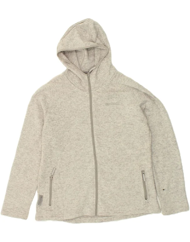 MOUNTAIN WAREHOUSE Womens Zip Hoodie Sweater UK 16 Large Grey Polyester Elasticated Padded Insulated
