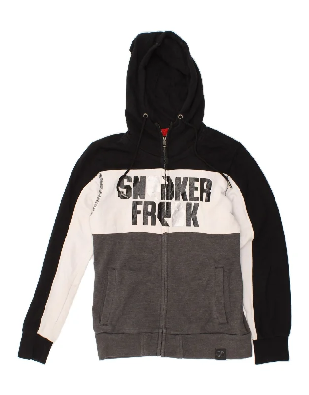 SNEAKER FREAK Mens Graphic Zip Hoodie Sweater XS Grey Colourblock Chenille Blend Fleece Blend Nylon Blend SNEAKER FREAK Mens Graphic Zip Hoodie Sweater XS Grey Colourblock Chenille Blend Fleece Blend Nylon Blend