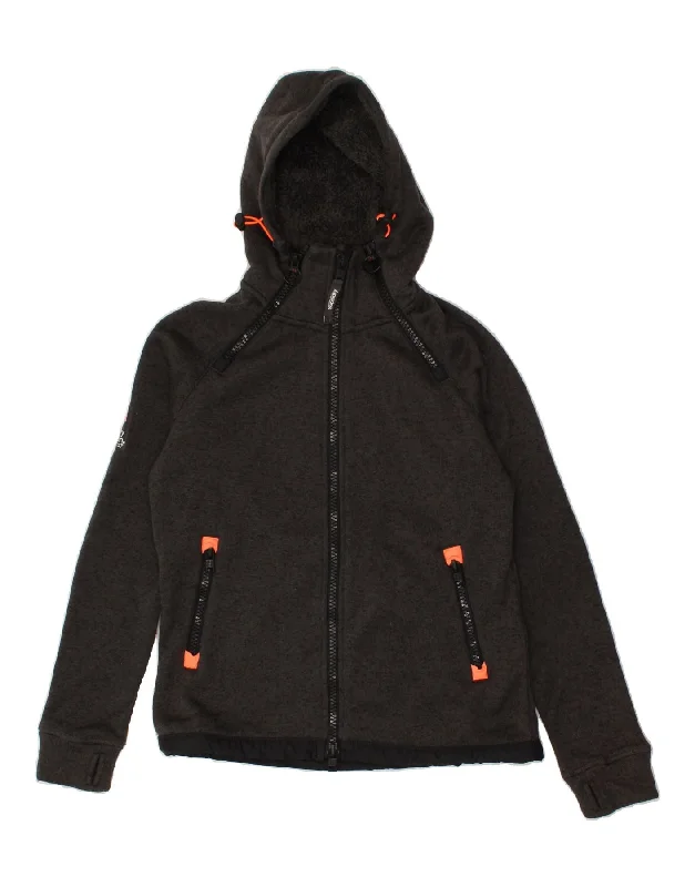 SUPERDRY Mens Graphic Zip Hoodie Sweater Medium Grey Polyester Stretchy Elastic Breathable SUPERDRY Mens Graphic Zip Hoodie Sweater Medium Grey Polyester Stretchy Elastic Breathable