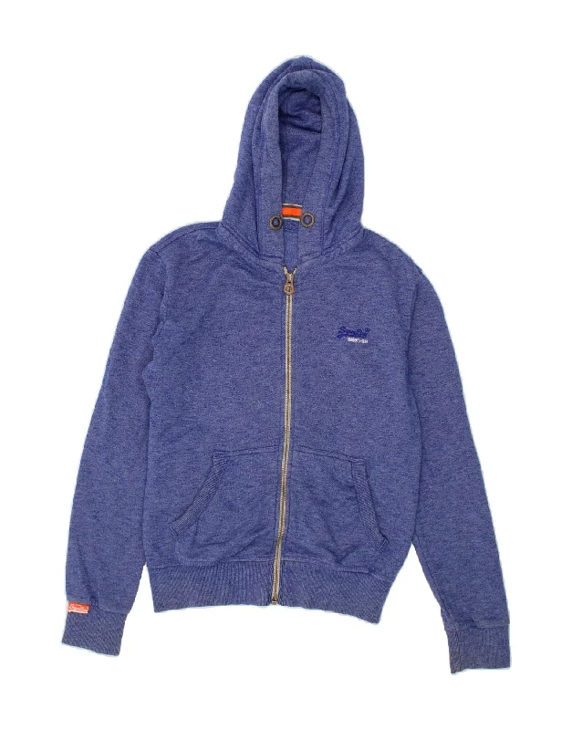 SUPERDRY Mens Zip Hoodie Sweater Medium Blue Flecked Cotton Mesh Fabric Canvas Fabric Denim Fabric SUPERDRY Mens Zip Hoodie Sweater Medium Blue Flecked Cotton Mesh Fabric Canvas Fabric Denim Fabric