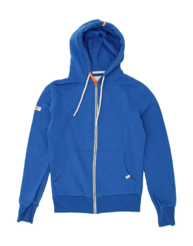 SUPERDRY Mens Zip Hoodie Sweater XS Blue Cotton Wool Sweater Cotton Sweater Cashmere Sweater
