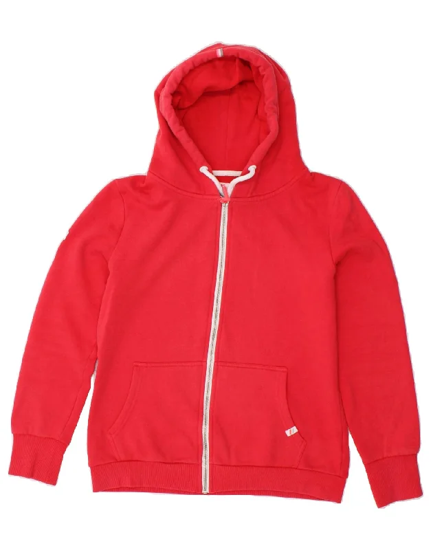 SUPERDRY Womens Zip Hoodie Sweater UK 14 Large Red Cotton Anti-Pilling Anti-Shrink Durable SUPERDRY Womens Zip Hoodie Sweater UK 14 Large Red Cotton Anti-Pilling Anti-Shrink Durable