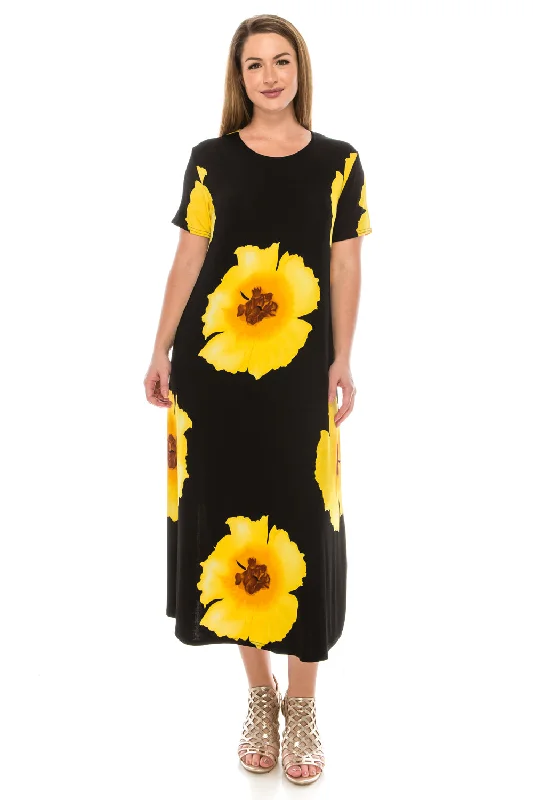 Plus Size Stretchy Plus Size Long Dress Short Sleeve - 7002BN-SXP1-W113 Tunics Office stylish Plus Size Stretchy Plus Size Long Dress Short Sleeve - 7002BN-SXP1-W113 Tunics Office stylish