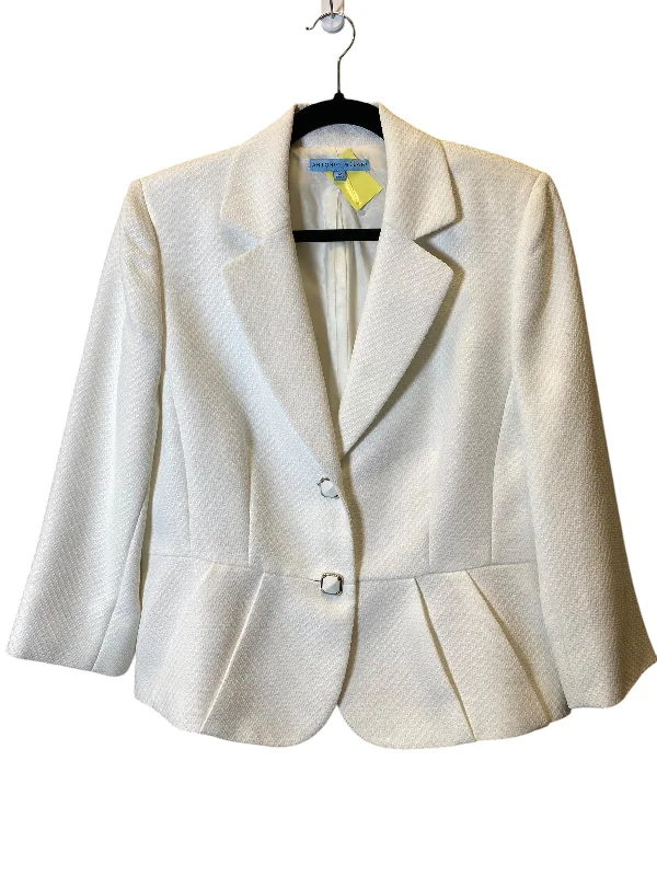 Blazer By Antonio Melani In White, Size: L Women's Handmade Blazer