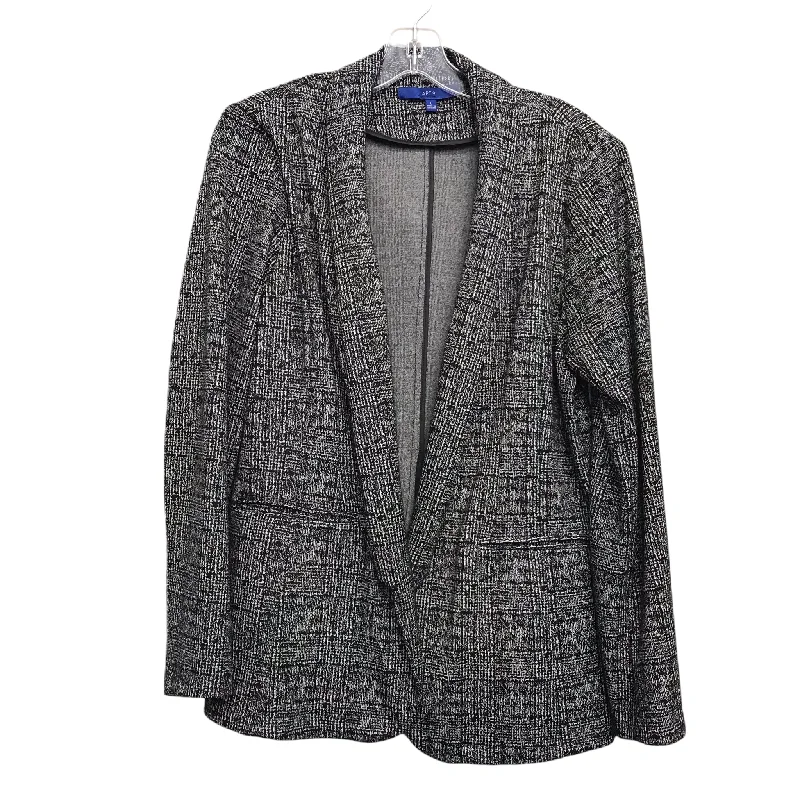 Blazer By Apt 9 In Black & White, Size: L Women's Custom Suit