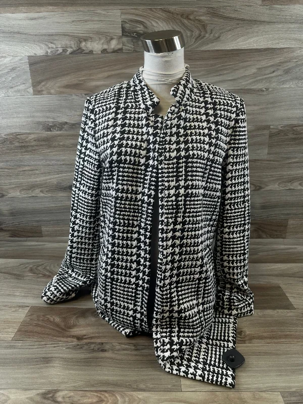 Blazer By Carolina Belle In Black & White, Size: L Women's Brand Blazer