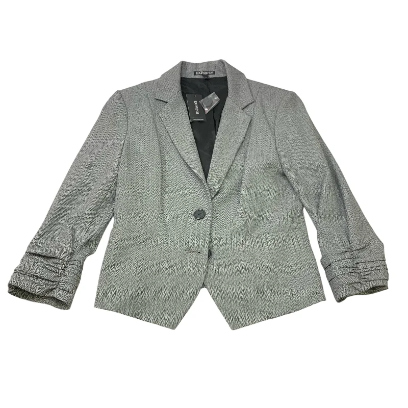 Blazer By Express In Grey, Size: Xs Women's Party Jacket
