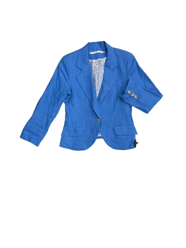 Blazer By Gibson In Blue, Size: S Linen Women's Suit